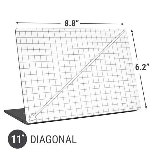 White Grid Universal Laptop 11in (8.8 x 6.2in) Skin